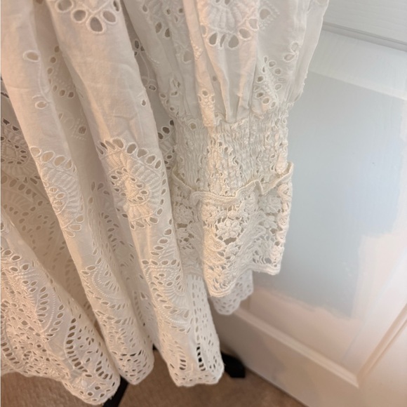 Spell White Eyelet Mini Dress size Medium EC - Picture 5 of 9